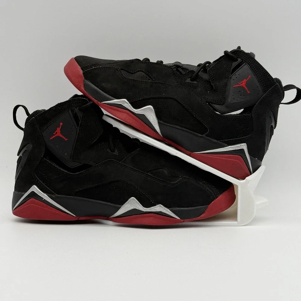Jordan True Flight Black Gym Red Metallic Silver 343795-003 6Y